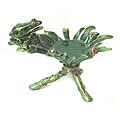 Frog Jewelry Box on Leaf Dish