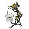 Butterfly and Flower Free-form Candle Holder 