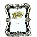 Black and Silver Fleur de Lis Photo Frame
