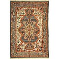 Hand-knotted Turkistan Ivory/ Green Rug (9' x 12')