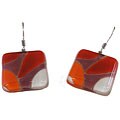 Square Fused Glass Fifties Earrings (Chile)