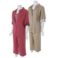 Natalie & Me Women's Plus Size 3-piece Capri Pant Set