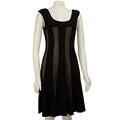Connected Apparel Women's Sheer Overlay Panel Dress