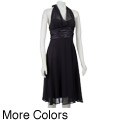 Connected Apparel Women's Illusion Halter Dress