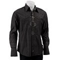 English Laundry Men's Black Malabar Woven Shirt