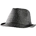 Yesac Unisex Solid Grey Wool Fedora Hat