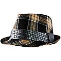 Yesac Unisex Tartan Plaid Fedora Hat
