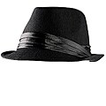 Yesac Unisex Black Wool Fedora Hat