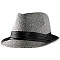 Yesac Unisex Light Grey Wool Fedora Hat