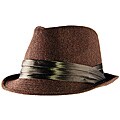 Yesac Unisex Chocolate Brown Wool Fedora Hat