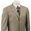 Eddie Domani Men's Windowpane 3-button Blazer