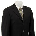 Eddie Domani Elite Men's Black 3-button Suit