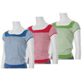 Derek Heart Junior's Striped Square Neck Top