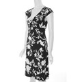 Nina Leonard Women's Floral Print Emipre Waist Dress