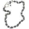 Kate 'n Al Oxidized Silver Skull and Cross Wallet Chain