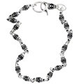 Kate 'n Al Oxidized Silver Skull Wallet Chain