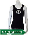Crazy Haute Women's Rhinestone Peace Tank Top