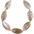 Charming Life 14k Goldfill Champagne Mother of Pearl Necklace