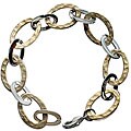 Two-tone Stainless Steel Oval Link Bracelet