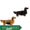Sterling Silver Enamel Long-haired Dachshund Dog Charm