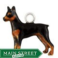 Sterling Silver Enamel Miniature Pinscher Dog Charm