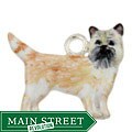 Sterling Silver Enamel Cairn Terrier Dog Charm/ Pendant