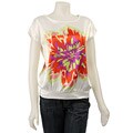 FINAL SALE Renee C. Women's Satin Short-sleeve Shirt