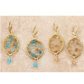 Chloe Wire-wrapped Glass Bead Earrings (India)