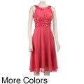Connected Apparel Women's Sleeveless Chiffon Dress