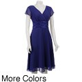 Connected Apparel Women's Short-sleeve Chiffon Dress