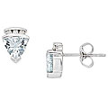 14k Gold Aquamarine and 1/10ct TDW Diamond Earrings