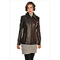 Liz Claiborne Women's Seamed Leather Jacket