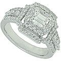 18k Gold 1 5/8ct TDW Diamond Emerald-cut Ring (Size 7) (G-H, SI2)
