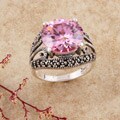 Sterling Silver Marcasite and CZ Ring (Thailand)
