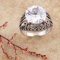 Sterling Silver Marcasite and CZ Ring (Thailand)