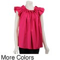 FINAL SALE Gigi Florence Junior's Oversized Off-the-shoulder Blouse