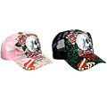 Ed Hardy Men's 'Skull Roses' Rhinestone Cap