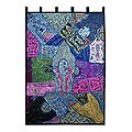 Cotton 'Fair at Night' Wall Hanging (India)
