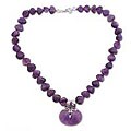 'Love Mysteries' Amethyst Pendant Necklace (India)