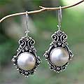 Silver Pearl 'Moonlight' Earrings (Indonesia)