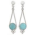 Sterling Silver Amazonite 'Memory' Dangle Earrings (Peru)