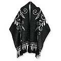 Alpaca Wool 'Midnight Wheat' Shawl (Peru)