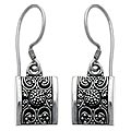 Sterling Silver 'Paradise Square' Dangle Earrings (Indonesia)