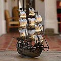 Iron 'Rustic Galleon' Statuette (Mexico)