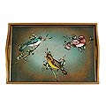 Glass 'Company of Birds' Tray (Peru)