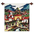 Wool 'Llama Herdsman' Wall Tapestry (Peru)