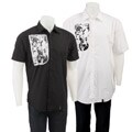 FINAL SALE Straight Faded Men's Skull and Guitar Short-sleeve Shirt