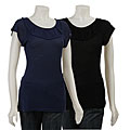 Tulle Women's Flutter-sleeve Shirt