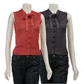 Tulle Women's Sleeveless Button-up Knit Vest