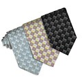 O.H.H.A. Diamond Print Silk Slim Tie